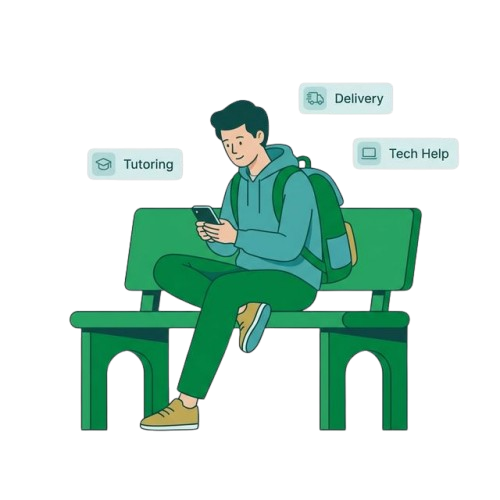 Student working